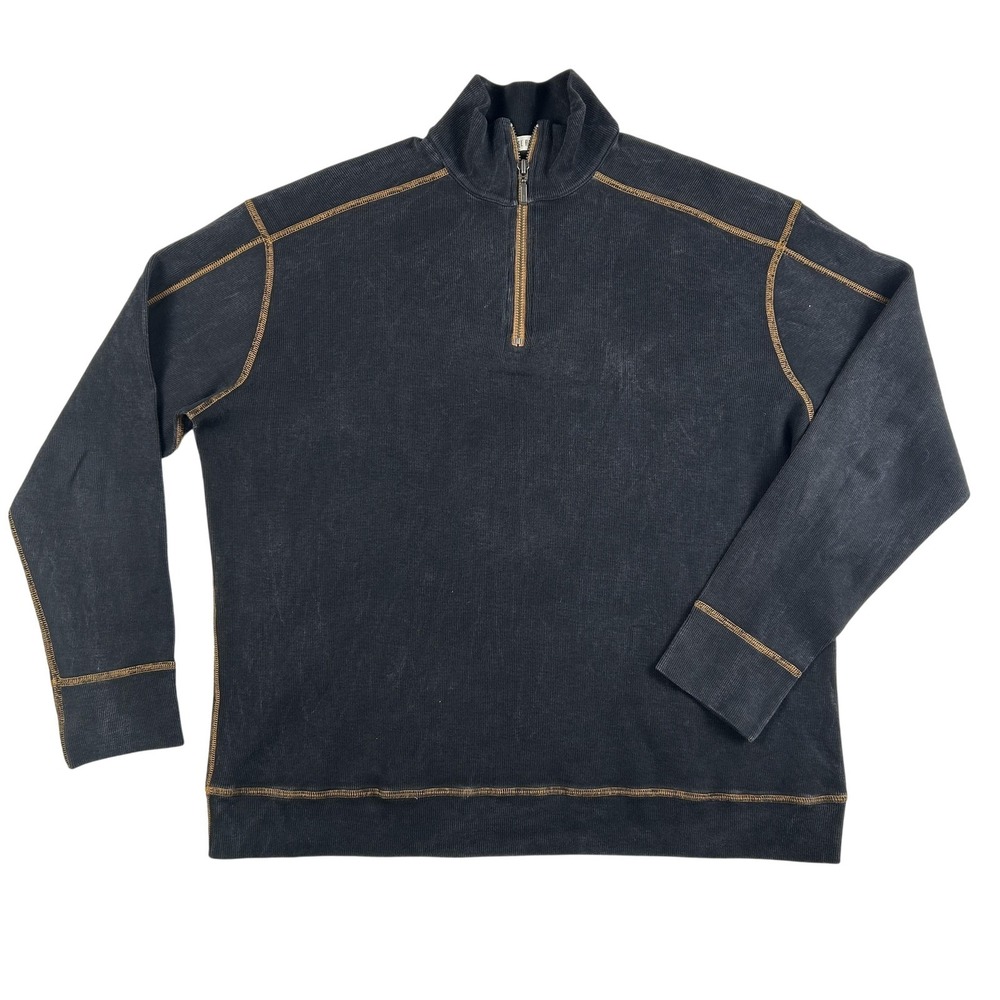 Jake Agave Sweater Mens Small Supima 1/4 Zip‎ Mock Neck USA Rambler Pullover